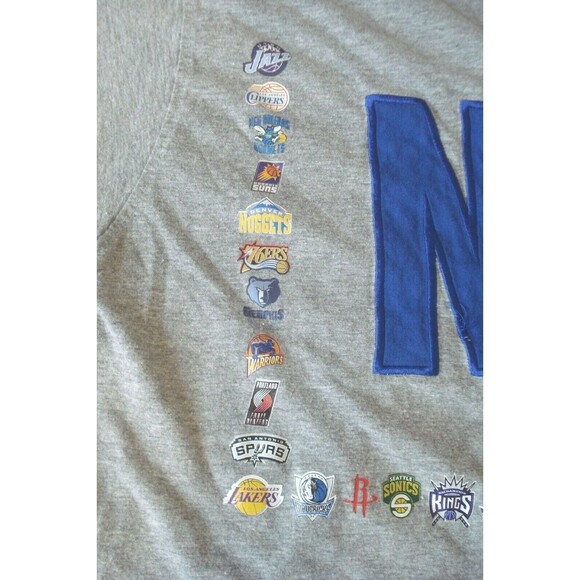 NBA UNK T Shirt Longwear Official Licensed Tee Long Sleeve Basketball Logo Sz L - Picture 5 of 13